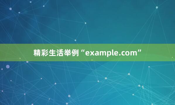 精彩生活举例“example.com”